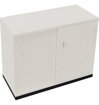 Schiebet&uuml;renschrank endless 820118901, abschlie&szlig;bar, 2 OH, diamantwei&szlig;, 100x78,1x44,2cm (BxHxT)