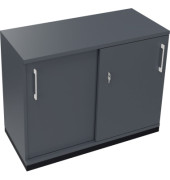 Schiebet&uuml;renschrank endless 820118982, abschlie&szlig;bar, 2 OH, lavagrau, 100x78,1x44,2cm (BxHxT)