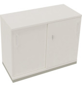 Schiebetürenschrank 2OH B1000xT442xH781mm si/Diamant Weiß