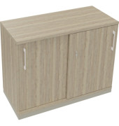 Schiebetürenschrank 2OH B1000xT442xH781mm si/Eiche Natur