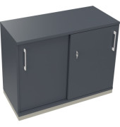 Schiebetürenschrank 2OH B1000xT442xH781mm si/Lavagrau