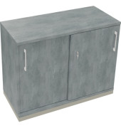 Schiebetürenschrank 2OH B1000xT442xH781mm si/Beton hell