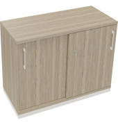 Schiebetürenschrank 2OH B1000xT442xH781mm ws/Eiche Natur