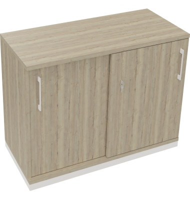 Schiebet&uuml;renschrank endless 820119171, abschlie&szlig;bar, 2 OH, eiche natur, 100x78,1x44,2cm (BxHxT)
