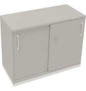 Schiebetürenschrank 2OH B1000xT442xH781mm ws/Lichtgrau