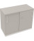 Schiebetürenschrank 2OH B1000xT442xH781mm ws/Lichtgrau
