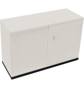 Schiebet&uuml;renschrank endless 820119201, abschlie&szlig;bar, 2 OH, diamantwei&szlig;, 120x78,1x44,2cm (BxHxT)