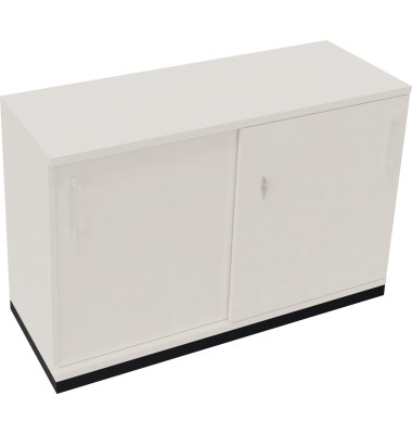 Schiebet&uuml;renschrank endless 820119201, abschlie&szlig;bar, 2 OH, diamantwei&szlig;, 120x78,1x44,2cm (BxHxT)