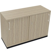Schiebet&uuml;renschrank endless 820119271, abschlie&szlig;bar, 2 OH, eiche natur, 120x78,1x44,2cm (BxHxT)
