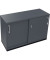 Schiebet&uuml;renschrank endless 820119282, abschlie&szlig;bar, 2 OH, lavagrau, 120x78,1x44,2cm (BxHxT)