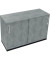 Schiebet&uuml;renschrank endless 820119283, abschlie&szlig;bar, 2 OH, beton hell, 120x78,1x44,2cm (BxHxT)