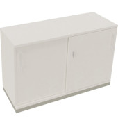 Schiebet&uuml;renschrank endless 820119301, abschlie&szlig;bar, 2 OH, diamantwei&szlig;, 120x78,1x44,2cm (BxHxT)