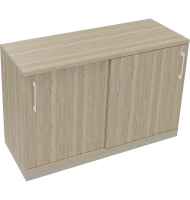 Schiebet&uuml;renschrank endless 820119371, abschlie&szlig;bar, 2 OH, eiche natur, 120x78,1x44,2cm (BxHxT)