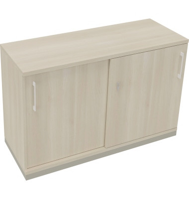Schiebetürenschrank 2OH B1200xT442xH781mm si/Akazie hell Schiebetürenschrank 2OH B1200xT442xH781mm si/Akazie hell