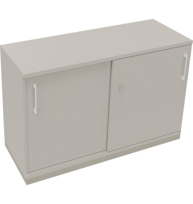 Schiebetürenschrank 2OH B1200xT442xH781mm si/Lichtgrau Schiebetürenschrank 2OH B1200xT442xH781mm si/Lichtgrau