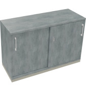 Schiebetürenschrank 2OH B1200xT442xH781mm si/Beton hell