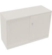 Schiebet&uuml;renschrank endless 820119401, abschlie&szlig;bar, 2 OH, diamantwei&szlig;, 120x78,1x44,2cm (BxHxT)