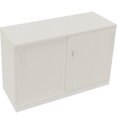Schiebet&uuml;renschrank endless 820119401, abschlie&szlig;bar, 2 OH, diamantwei&szlig;, 120x78,1x44,2cm (BxHxT)