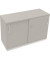 Schiebetürenschrank 2OH B1200xT442xH781mm ws/Lichtgrau