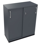 Schiebet&uuml;renschrank endless 820119582, abschlie&szlig;bar, 3 OH, lavagrau, 100x113,3x44,2cm (BxHxT)
