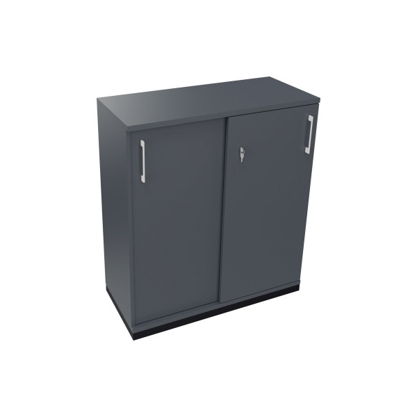 4003969070486 - Schiebetürenschrank 3OH B1000xT442xH1133mm an Lavagrau 4003969070486 Soennecken