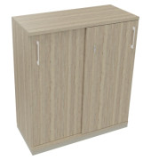 Schiebetürenschrank 3OH B1000xT442xH1133mm si/Eiche Natur