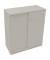 Schiebetürenschrank 3OH B1000xT442xH1133mm si/Lichtgrau