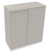 Schiebetürenschrank 3OH B1000xT442xH1133mm ws/Lichtgrau