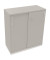 Schiebetürenschrank 3OH B1000xT442xH1133mm ws/Lichtgrau