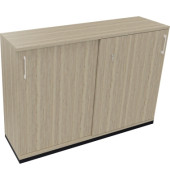 Schiebet&uuml;renschrank endless 820119871, abschlie&szlig;bar, 3 OH, eiche natur, 160x113,3x44,2cm /BxHxT)