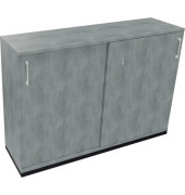 Schiebet&uuml;renschrank endless 820119883, abschlie&szlig;bar, 3 OH, beton hell, 160x113,3x44,2cm /BxHxT)