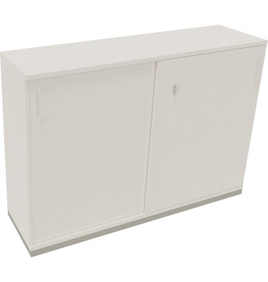 Schiebetürenschrank 3OH B1600xT442xH1133mm si/Diamant Weiß Schiebetürenschrank 3OH B1600xT442xH1133mm si/Diamant Weiß