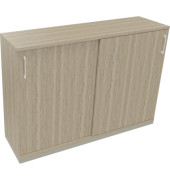 Schiebetürenschrank 3OH B1600xT442xH1133mm si/Eiche Natur