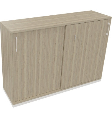 Schiebet&uuml;renschrank endless 820120071, abschlie&szlig;bar, 3 OH, eiche natur, 160x113,3x44,2cm /BxHxT)