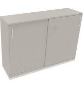 Schiebetürenschrank 3OH B1600xT442xH1133mm ws/Lichtgrau