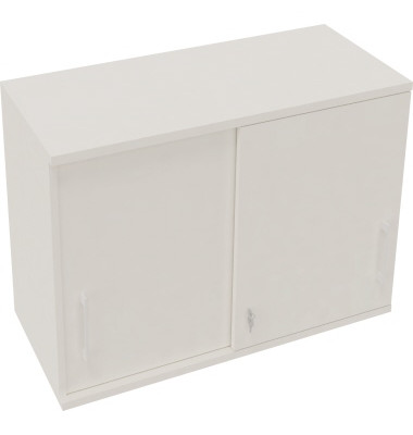 Aufsatz Schiebetürenschrank 2OH B1000xT442xH736mm Diamant Weiß
