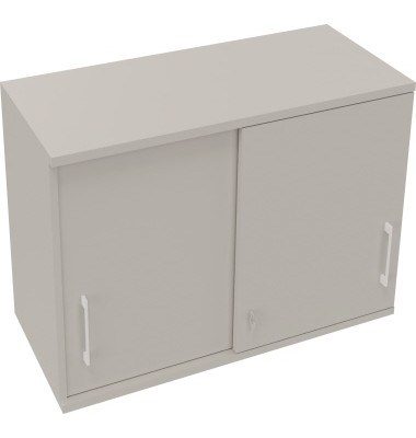 Aufsatz Schiebetürenschrank 2OH B1000xT442xH736mm Lichtgrau