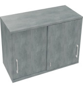 Aufsatz Schiebetürenschrank 2OH B1000xT442xH736mm Beton hell