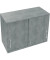 Aufsatz Schiebetürenschrank 2OH B1000xT442xH736mm Beton hell