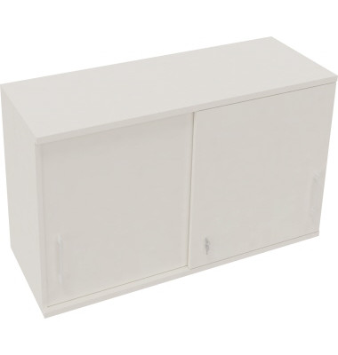 Aufsatz Schiebetürenschrank 2OH B1200xT442xH736mm Diamant Weiß