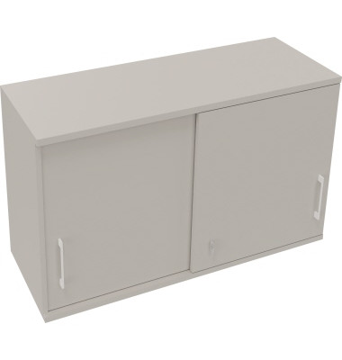 Aufsatz Schiebetürenschrank 2OH B1200xT442xH736mm Lichtgrau