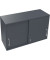 Aufsatzschrank endless 820120282, abschlie&szlig;bar, 2 OH, lavagrau, 120x73,6x44,2cm (BxHxT)