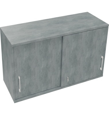 Aufsatz Schiebetürenschrank 2OH B1200xT442xH736mm Beton hell