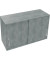 Aufsatz Schiebetürenschrank 2OH B1200xT442xH736mm Beton hell