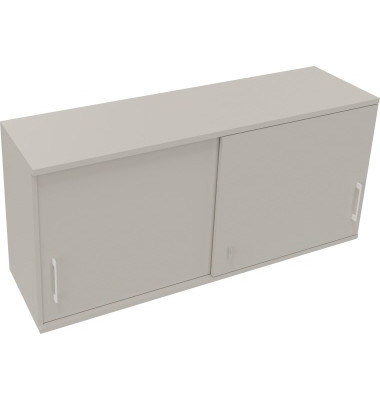 Aufsatz Schiebetürenschrank 2OH B1600xT442xH736mm Lichtgrau