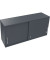 Aufsatzschrank endless 820120382, abschlie&szlig;bar, 2 OH, lavagrau, 160x73,6x44,2cm (BxHxT)