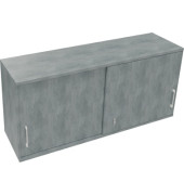 Aufsatzschrank endless 820120383, abschlie&szlig;bar, 2 OH, beton hell, 160x73,6x44,2cm (BxHxT)