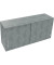 Aufsatz Schiebetürenschrank 2OH B1600xT442xH736mm Beton hell