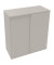 Aufsatz Schiebetürenschrank 3OH B1000xT442xH1088mm Lichtgrau