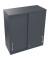 Aufsatzschrank endless 820120482, abschlie&szlig;bar, 3 OH, lavagrau, 100x108,8x44,2cm (BxHxT)